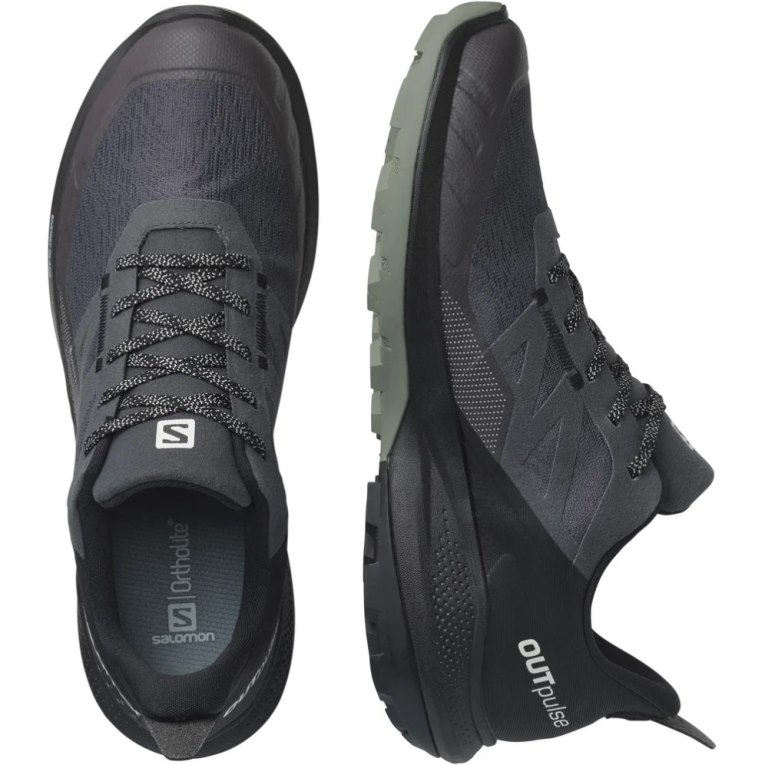 Tenis Senderismo Salomon Outpulse GTX Hombre Negros Grises Oscuro | MX JEHN304